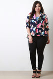 Floral Print Peplum Blazer