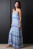 Boho Stripe Low Back Maxi Dress