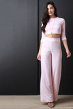 Simple Jersey Knit Wide Leg Pants