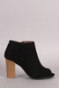 Qupid Peep Toe Ankle Booties