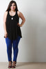 Rib Knit Racer Back Tank Top