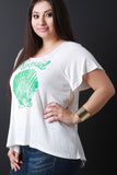 Mermaid Clam Shell Graphic Print Tee