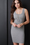 Solid Scoop Neck Sleeveless Midi Dress