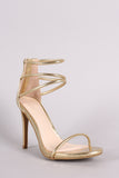 Anne Michelle Triple Ankle Strap Single Sole Heel