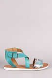 Soda Snake Crisscross Flat Sandal