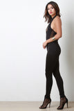 Plunging Keyhole Backless Jumpsuit