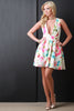 Floral Print Plunging V Mini Dress