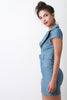 Chambray Belted Bodycon Dress