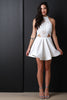 Mock Neck Crochet Top Skater Dress