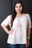 Lace Yoke Necklace Top