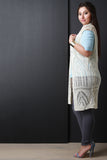 Knit Crochet Open Front Cardigan