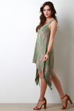 Tie Dye Sleeveless Handkerchief Dress