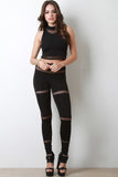 Mesh Band Panel Leggings