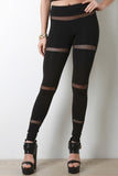 Mesh Band Panel Leggings