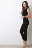 Sleeveless Keyhole Jumpsuit