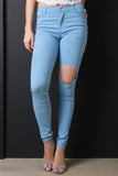 High Waist Ripped Stretchy Skinny Jeans