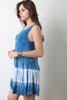 Sleeveless Tie Dye Shift Dress