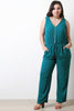 Chiffon Zip-Up Sleeveless Jumpsuit