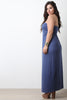 Solid Jersey Knit Strapless Maxi Dress