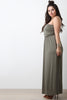 Solid Jersey Knit Strapless Maxi Dress