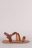 Bamboo Asymmetrical Strappy Flat Sandal