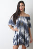 Tie Dye Off The Shoulder Dress