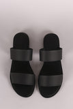 Double Band Slip On Flat Sandal