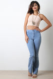 Vintage Wash High Waist Bell Bottom Jeans