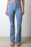 Vintage Wash High Waist Bell Bottom Jeans