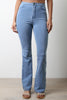 Vintage Wash High Waist Bell Bottom Jeans