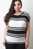 Striped Button Sleeve Top