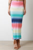 Stripe Tie Dye Maxi Skirt