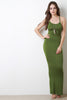 Open Back Cross Strap Bodycon Maxi Dress