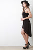 Backless High Low Hem Wrap Dress