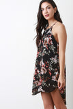 Floral Print Sleeveless Shift Dress