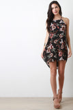 Floral Print Sleeveless Shift Dress