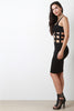 Elastic Caged Bodice Bodycon Dress