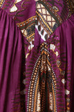 African Dashiki Print V-neck Dress