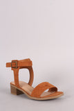 Wild Diva Lounge Suede Block Heel Sandal