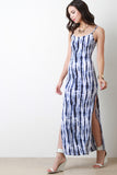 Streak Tie Dye Double Slit Maxi Dress