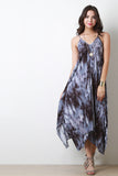 Tie Strap Tie Dye Maxi Dress