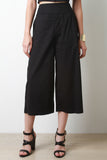 High Waist Cropped Flare Pants