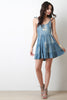 Acid Wash Chambray Tie Strap Dress