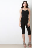 Spaghetti Strap Cross Back Cut Out Jumpsuit