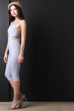 Spaghetti Strap Cross Back Cut Out Jumpsuit