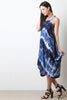 Tie Dye Trapeziod Hem Midi Dress