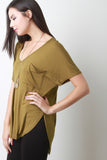 Round Hem Pocket Tee