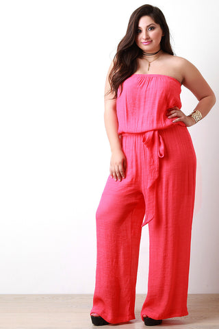 Breezy Strapless Wide Leg Jumpsuit