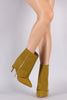 Fold Down Shaft Zipper Accent Stiletto Booties