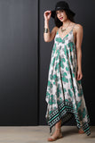 Flowing Paisley Handkerchief Maxi Dress